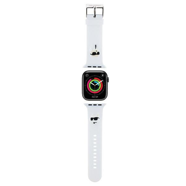 Karl Lagerfeld 3D Rubber Karl&Choupette Heads ремешок Apple Watch 38/40/41mm - белый