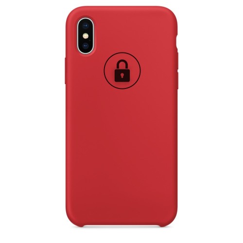 Telefono dėklas Silicone Case skirtas iPhone X (XS) / Red Product / pakuotėje