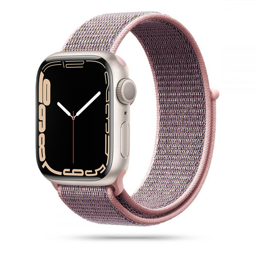 Tech-Protect нейлоновый ремешок для Apple Watch 4 / 5 / 6 / 7 / 8 / 9 / SE (38/40/41 mm) - розовый