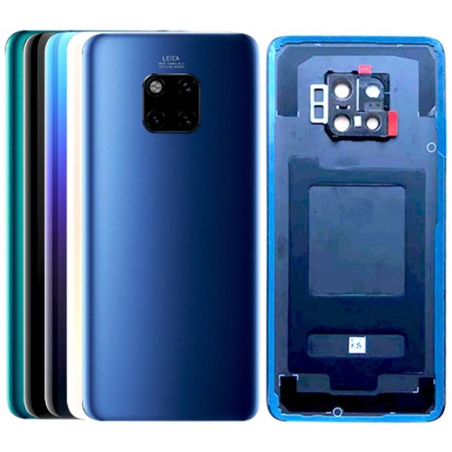 Задняя крышка для Huawei Mate 20 Pro тёмно-синяя (со стеклом камеры) HQ