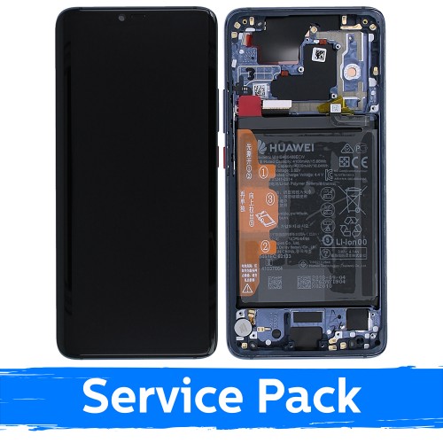 LCD ekranas suderinamas su Huawei Mate 20 Pro su rėmeliu / mėlynas / (Service Pack)