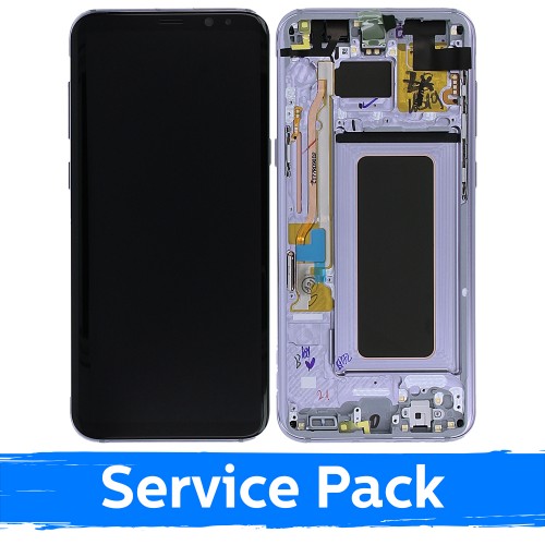 LCD Display Compatible With Samsung G955 S8 Plus With Frame / Orchid Gray / (Service Pack)
