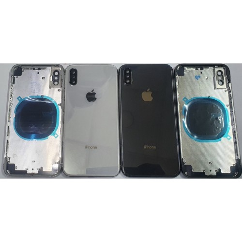 Back Cover Compatible With iPhone X with Full Housing / White / OEM