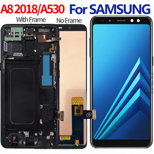 LCD дисплей совместимый с Samsung A530 A8 2018 чёрный (OLED-II / INCELL)