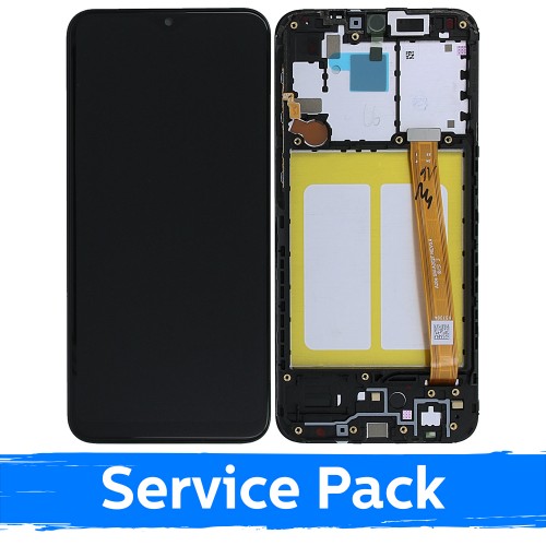 LCD-дисплей для Samsung A202 A20e чёрный с рамкой (Service Pack)