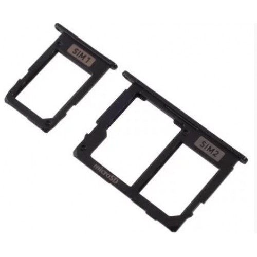 SIM kortelės laikiklis, skirtas Samsung A605 A6+ 2018, juodas
