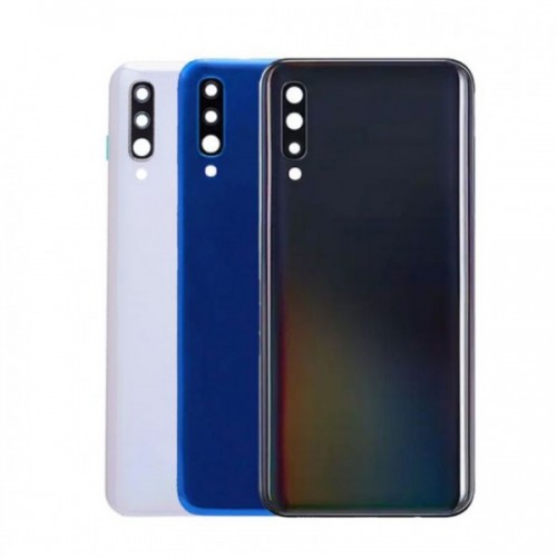 Задняя крышка для Samsung A505 A50 белый (со стеклом камеры) HQ