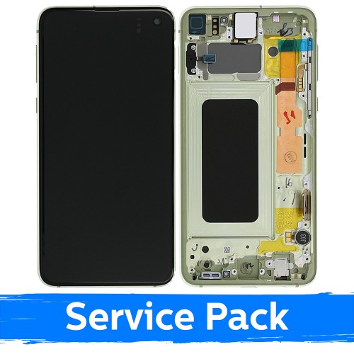 LCD Display Compatible With Samsung G970 S10e With Frame / Yellow / (Service Pack)
