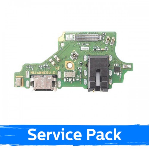 Charging Port Compatible With Huawei P20 Lite With Flex / Plata (Service Pack)