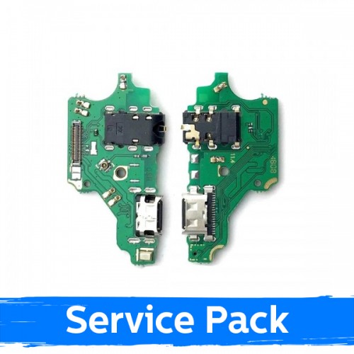 Charging Port Compatible With Huawei P30 Lite With Flex / Plata (Service Pack)