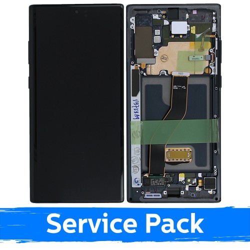 LCD ekranas suderinamas su Samsung N975 Note 10 Plus su rėmeliu / Aura Black / (Service Pack)