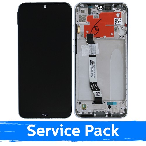 LCD Display Compatible With Xiaomi Redmi Note 8T With Frame / Moonlight White / (Service Pack)