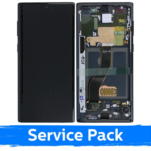 LCD ekranas suderinamas su Samsung N970 Note 10 su rėmeliu / Aura Black / (Service Pack)