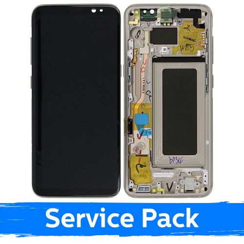 LCD ekranas suderinamas su Samsung G950 S8 su rėmeliu / Sunrise Gold / (Service Pack)