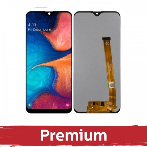 LCD ekranas suderinamas su Samsung A207 A20s juodas OEM