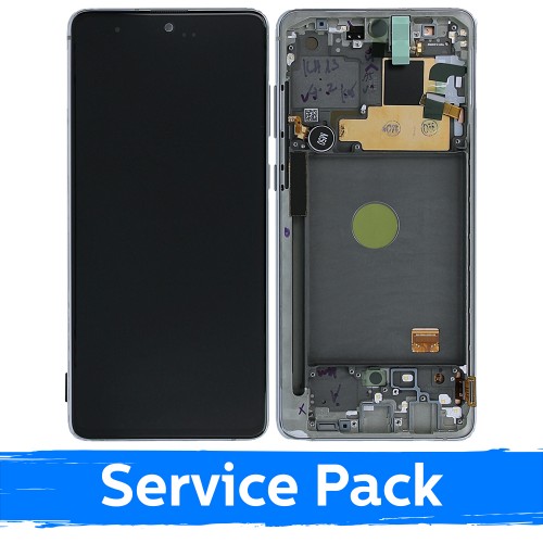 LCD ekranas suderinamas su Samsung N770 Note 10 Lite su rėmeliu / Aura Glow / (Service Pack)