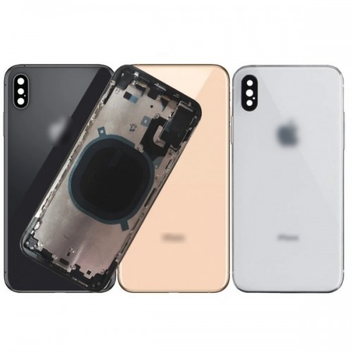 Back Cover Compatible With iPhone Xs Max with Full Housing / White / OEM