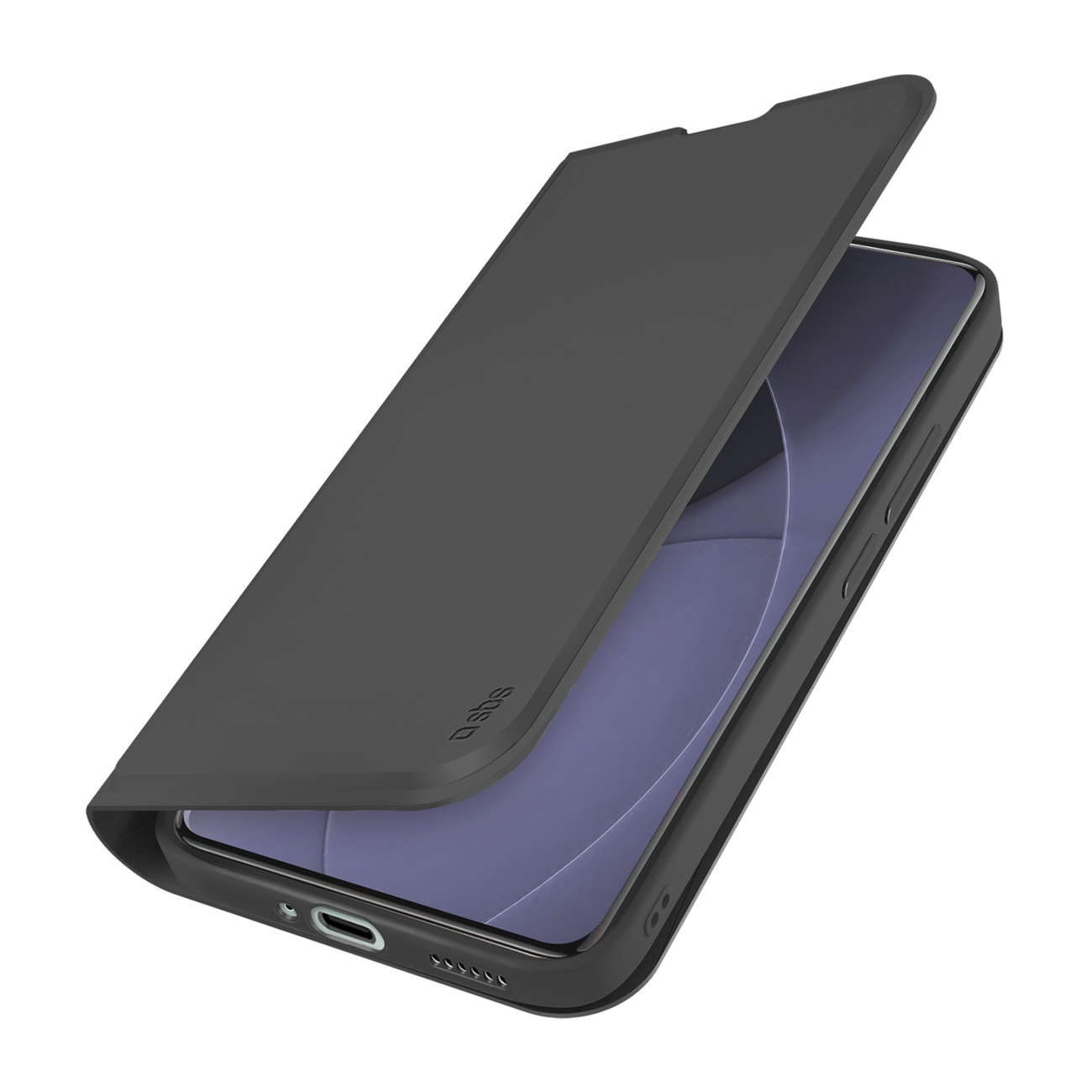 SBS Wallet Smooth dėklas su atlenkiamu dangteliu, skirtas Xiaomi Redmi Note 15 Pro+ - juodas