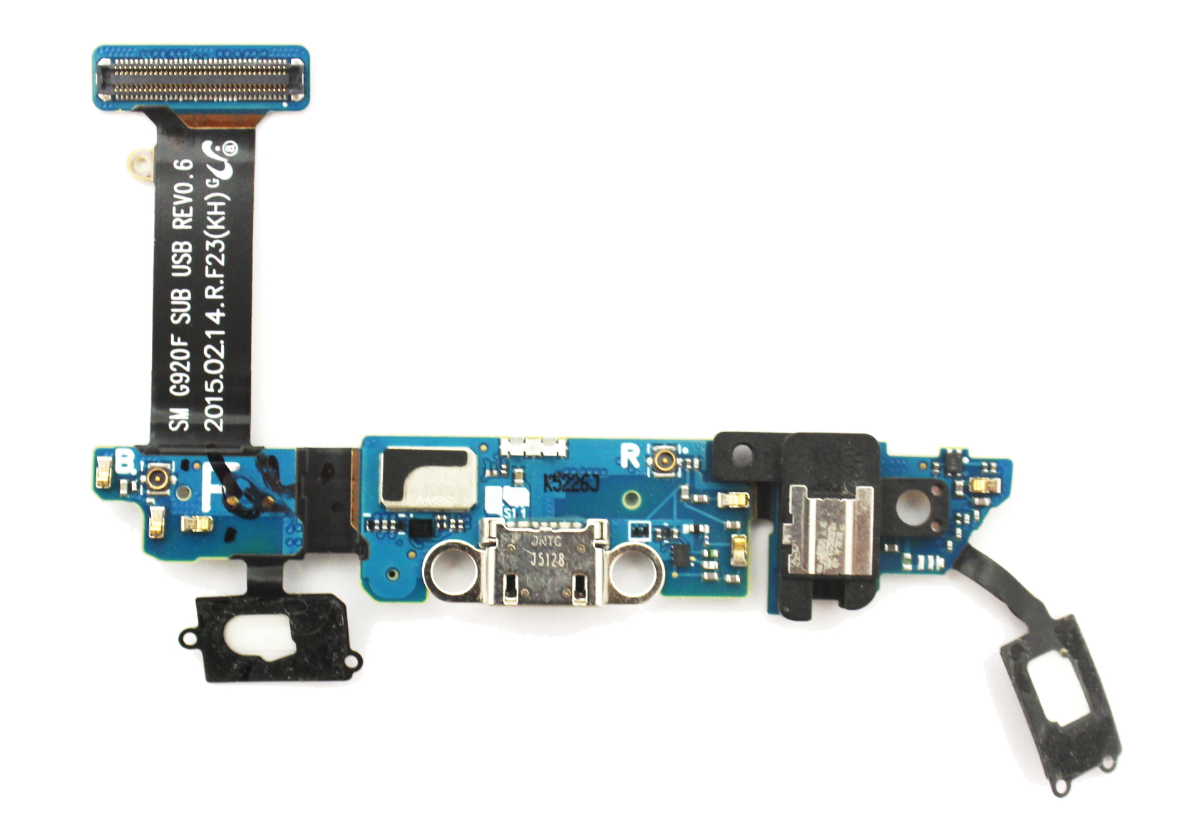 Flex Samsung G920 S6 for plugin, microphone, headphone connector and function keys ORG
