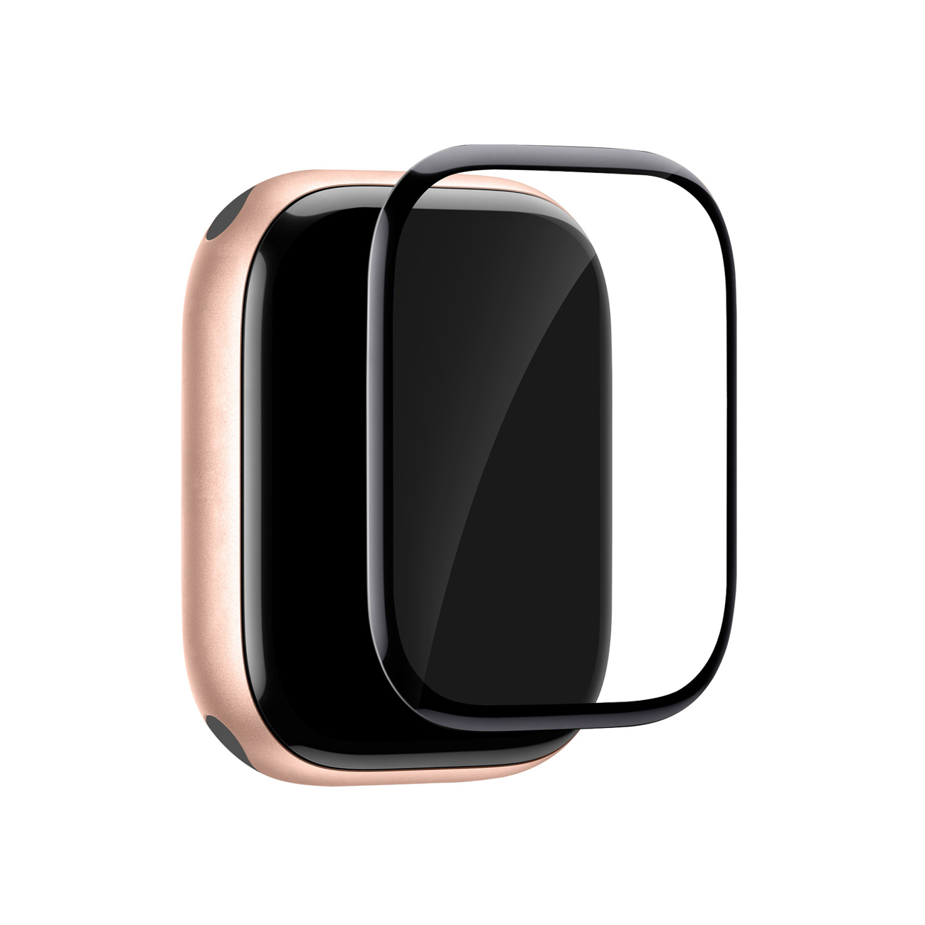 Защитная плёнка Puro Flexible Shield с аппликатором для Apple Watch 10/11 42mm — чёрный
