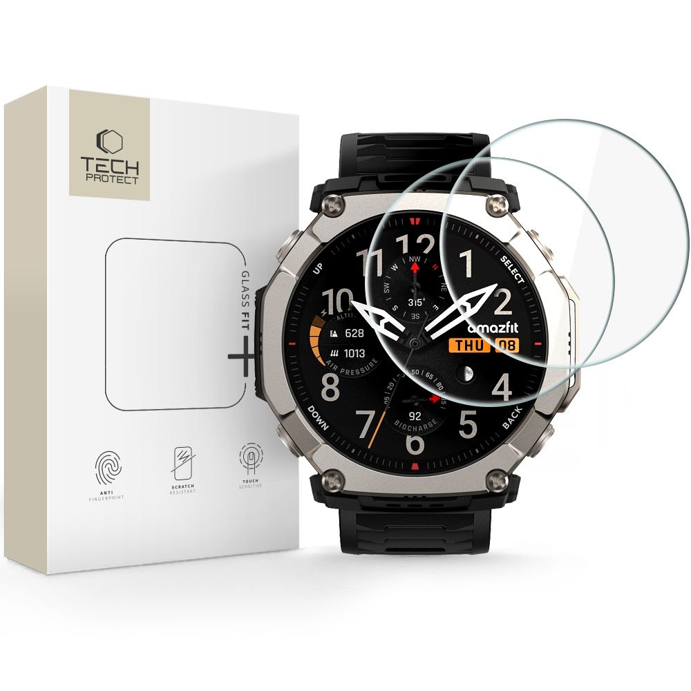 Tech-Protect Glass Fit+ 2 vnt. grūdintas stiklas, skirtas Amazfit T-Rex Ultra 2