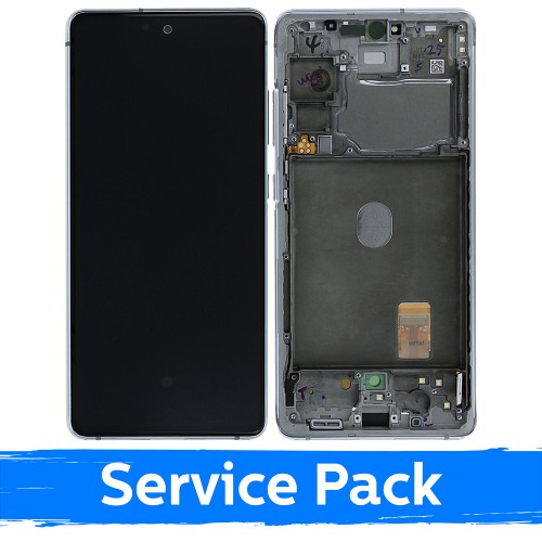 LCD дисплей для Samsung G780 S20 FE (G781 S20 FE 5G) с рамкой Cloud White (Service Pack)