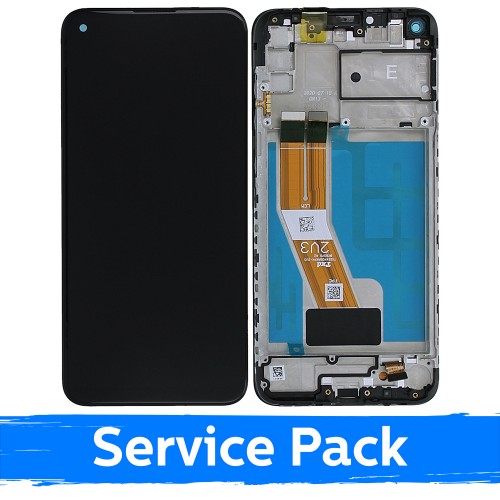 LCD ekranas suderinamas su Samsung M115 M11 juodas su rėmeliu (Service Pack)