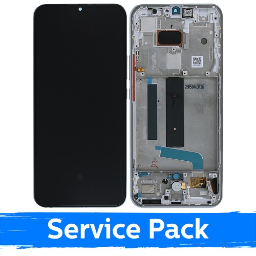 LCD ekranas suderinamas su Xiaomi Mi 10 Lite 5G su rėmeliu / Dream White / (Service Pack)