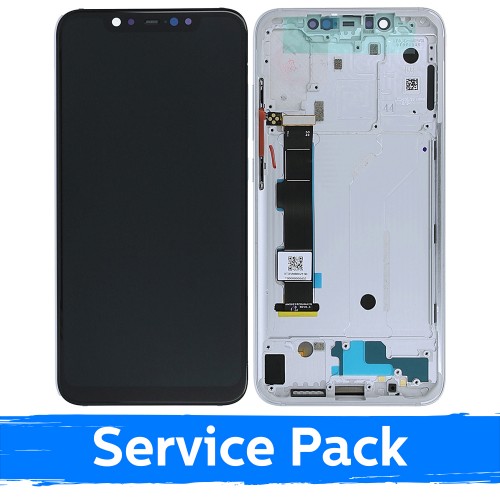 LCD Display Compatible With Xiaomi Mi 8 Silver (Service Pack)