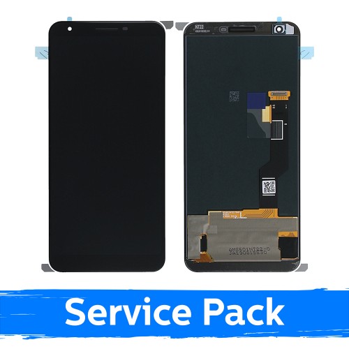 LCD ekranas suderinamas su Google Pixel 3A XL juodas su rėmeliu (Service Pack)