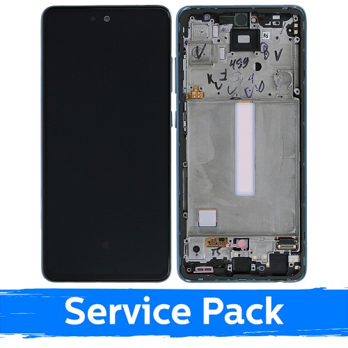 LCD ekranas suderinamas su Samsung A525 (A526) A52 su rėmeliu / Awesome Blue / (Service Pack)