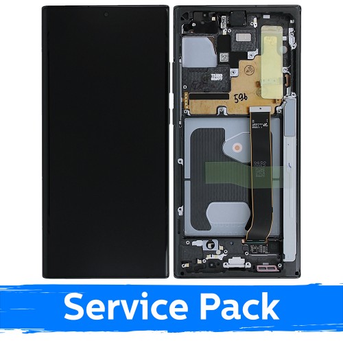 LCD ekranas suderinamas su Samsung N985 (N986) Note 20 Ultra su rėmeliu / Mystic Black / (Service Pack)