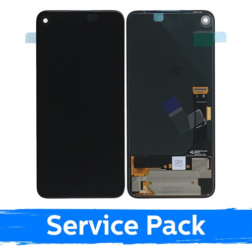 LCD ekranas suderinamas su Google Pixel 4A / G025 / juodas su rėmeliu (Service Pack)