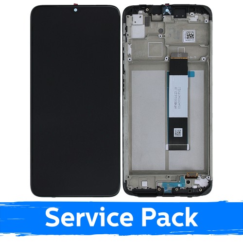 LCD Ekranas suderinamas su Xiaomi Redmi 9T / Poco M3 juodas su rėmeliu (Service Pack)