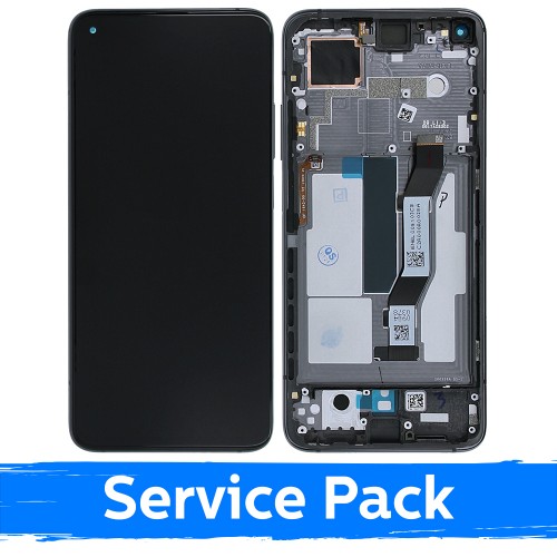 LCD Ekranas suderinamas su Xiaomi Mi 10T / 10T Pro su rėmeliu / Cosmic Black / (Service Pack)