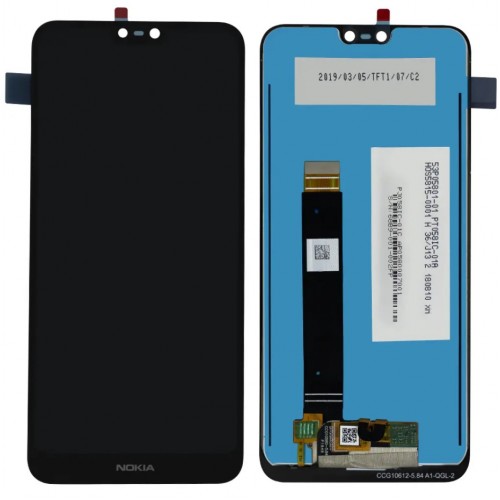 LCD Display Compatible With Nokia 7.1 Black HQ