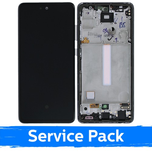 LCD Ekranas suderinamas su Samsung A525 (A526) A52 su rėmeliu / Awesome Black / (Service Pack)