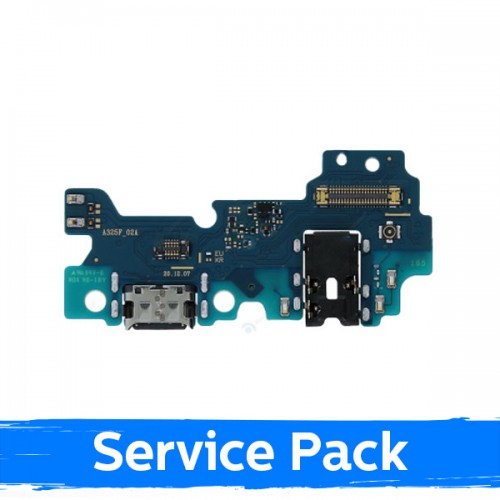 Įkrovimo jungtis, suderinama su Samsung A325 A32 4G su flex / Plata (Service Pack)
