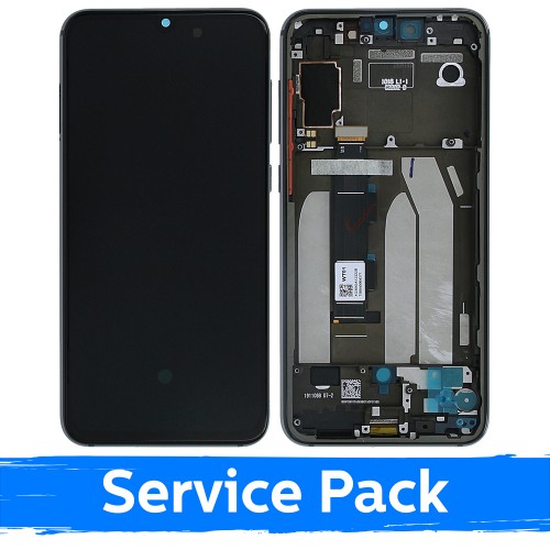 LCD ekranas, suderinamas su Xiaomi Mi 9 SE su rėmu / pilkas / (Service Pack)