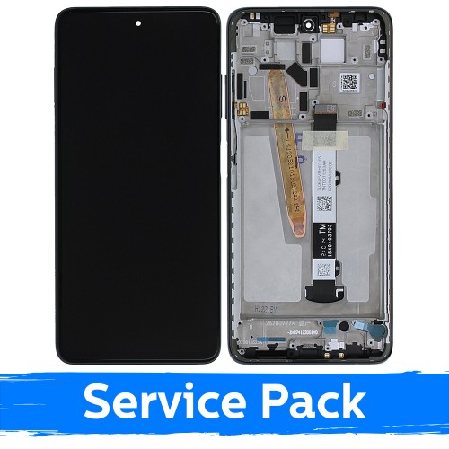 LCD ekranas, suderinamas su Xiaomi Poco X3 Pro (X3) su rėmu / juodas / (Service Pack)