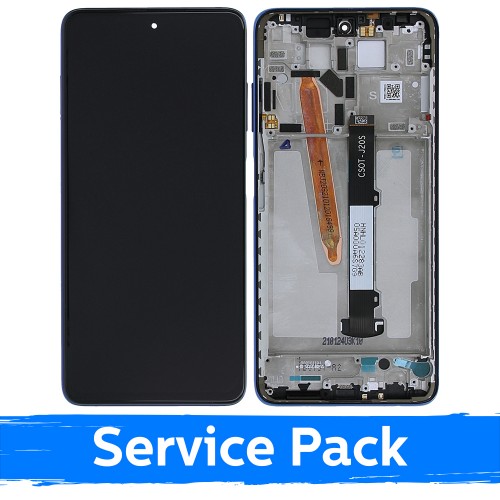 LCD ekranas, suderinamas su Xiaomi Poco X3 Pro (X3) su rėmu / mėlynas / (Service Pack)