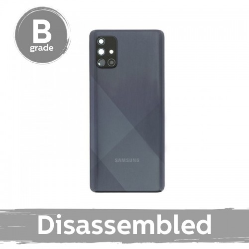Задняя крышка для Samsung A715 A71 Prism Crush Black с линзой камеры 100% оригинал (разборка 9/10)