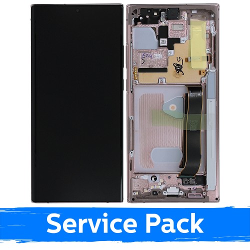 LCD ekranas suderinamas su Samsung N985 (N986) Note 20 Ultra su rėmeliu / Mystic Bronze / (Service Pack)