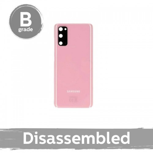 Galinis dangtelis suderinamas su Samsung G980 S20 / Cloud Pink / su kameros lęšiu 100% originalus (9/10 išardytas)