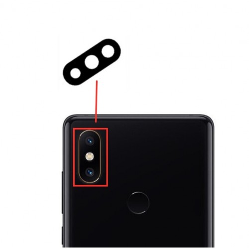 Galinio fotoaparato lęšis skirtas Xiaomi Mi Mix 2S galinio fotoaparato lęšis