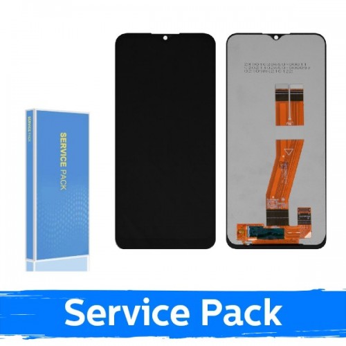 LCD Ekranas Samsung A025G A02s EU Juodas (Service Pack / Aftermarket)(NF versija)