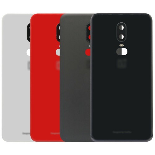 Задняя крышка для OnePlus 6 шёлковый белый (с линзой камеры) HQ