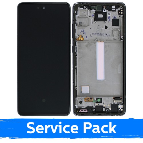 LCD дисплей для Samsung A528 A52s с рамкой / Awesome Black / (Service Pack)