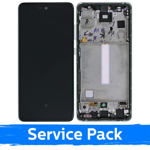 Ekranas skirtas Samsung A528 A52s su rėmeliu / Awesome Mint / (Service Pack)