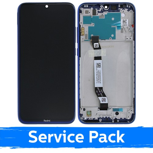 LCD ekranas suderinamas su Xiaomi Redmi Note 8 (Note 8 2021) su rėmeliu / mėlynas / (Service Pack)